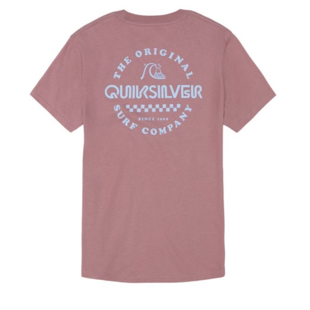 Quiksilver Boy's Omni Checked Logo Short Sleeve Tee Large 14/16 - Picture 2 of 15